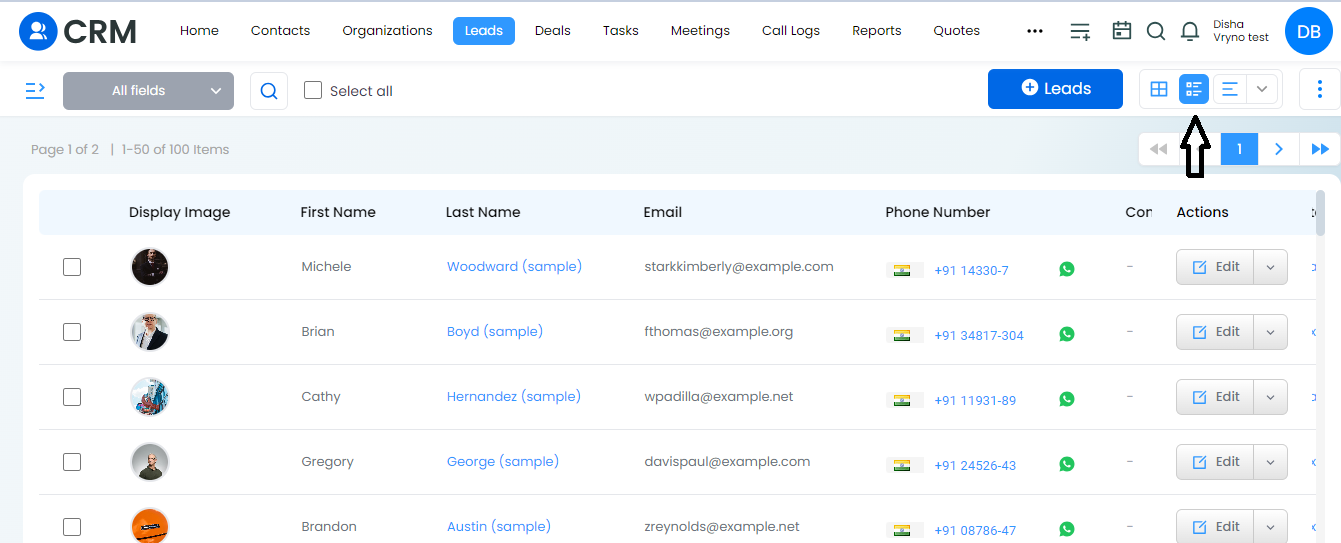CRM Dashboard