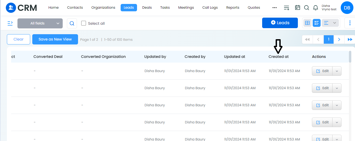 Sorting fields in CRM